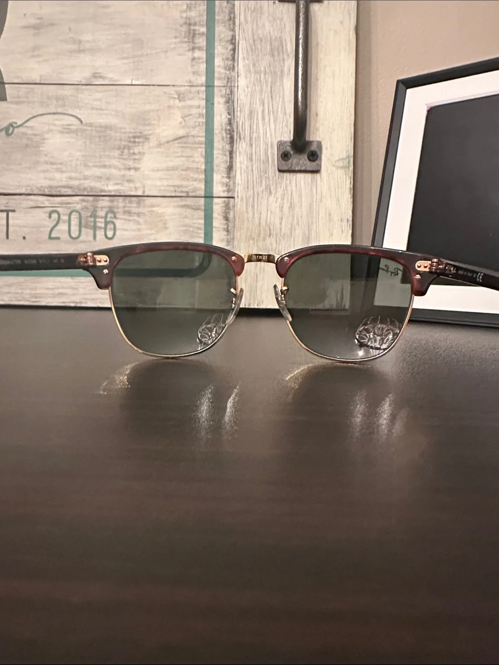 Ray-Ban Browline Sunglasses in Brown and Gold
